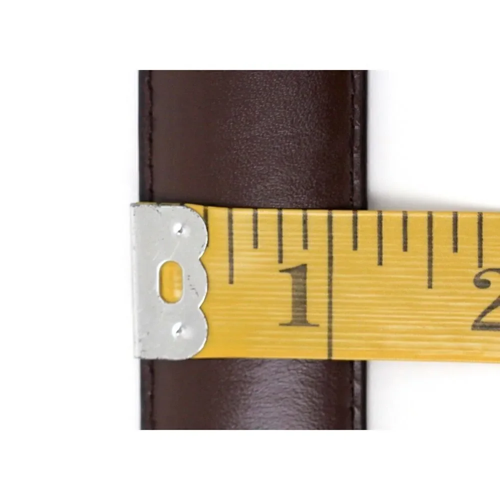 CLASSIC BROWN GENUINE LEATHER 1 1/8